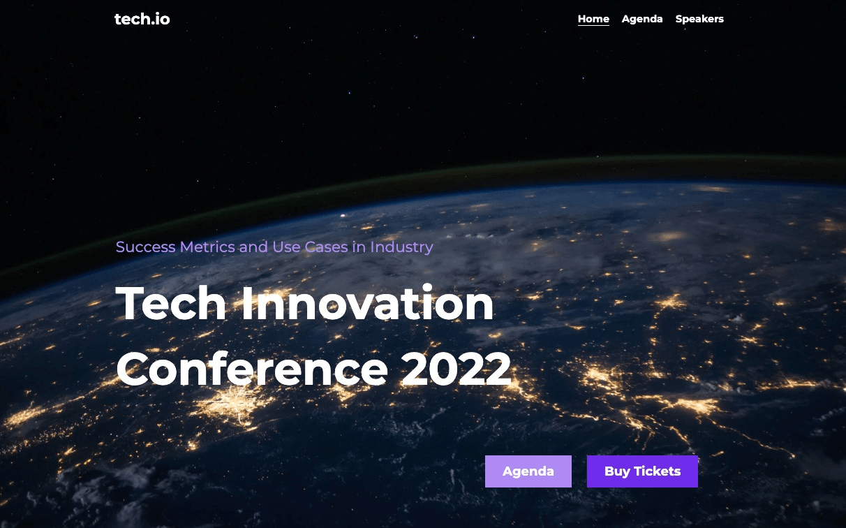 null Tech.Io Template: Night Photography